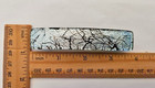 Fused Silver  Black Handcrafted Dichroic Glass Genuine French Hair Barrette