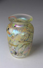 Rick Hunter Iridescent Art Glass Vase Signed   Dated