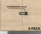 4 Pack Child Proof Sliding Cabinet Door Code Locks Baby Safety Cupboard Locks Ad