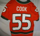 Vintage Miami Hurricanes Glenn Cook Game Used Worn Ncaa Football Jersey