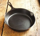 Vintage Griswold Cast Iron Skillet Frying Pan   6 Large Block Logo - Ironspoon