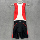 Tyr Tri Suit Small Red Black Competitor Front Zipper Triathlon Padded
