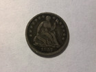 1857 -  Liberty Seated Half Dime Silver Coin