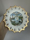 Vintage Florida Souvenir 6    Pierced Porcelain Plate Gold Trim Miami Beach