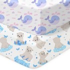 Soft Microfiber Baby Crib Sheets 2 Pack - Standard Toddler Mattress 28x52in  Bre