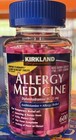 Kirkland Signature Allergy Relief Med s 600 Ct 25mg Compare To Benadryl 