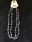 New Turquoise And Coral Beaded Necklace With Sterling Silver
