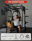 Smith Machine  2000lbs Power Cage Squat Rack With Chest Fly Machine Cable System