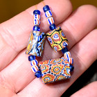 Antique Venetian Assorted Millefiori Italian Murrine Cane Beads  African Trade