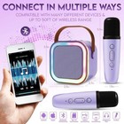 Portable Bluetooth Speaker Karaoke Machine System  microphone Party Light  strap