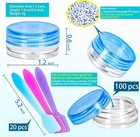 100 Pcs 3g Empty Plastic Containers With Lids tiny Makeup Sample Containers Smal