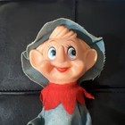 Vintage Christmas Elf Pixie Rubber Face Plush Doll Japan