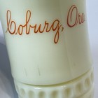 Coburg Oregon Ore Uranium Antique Custard Glass Souvenir Trinket Cup Mug