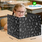 Black 2-pack Desk Dividers For Students Space Waterproof Plastic Study Carrel   