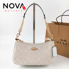 New Coach Teri Shoulder   Crossbody Bag Ca548 White Canvas Leather Purse