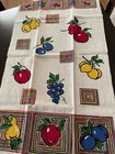 2 Startex Vintage Fruit Dish Towel  Bright Colors Cotton linen