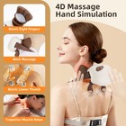Shiatsu Back Neck And Shoulder Massager With Heat Deep Tissue 4d Kneading Pillow