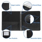 Samsill Vintage Leather 3 Ring Binder 0 5 Inch Round Inch  Black