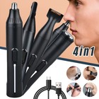 Rechargeable Men Nose Eyebrow Trimmer   Ear Hair Remover Beard Shaving Clipper