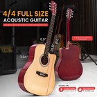 Pyle 41  Full-size Acoustic Guitar Kit-cutaway Body W  Accessory Kit   natural 