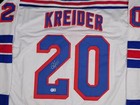 Chris Kreider Signed Autographed New York Rangers White Hockey Jersey Bas Coa