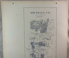 Antique General Land Office Map Jim Wells County Texas Showing Plats   