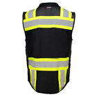 Fierce Safety Su500b Premium Surveyors Class 1 Black Vest With Tablet Pocket