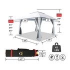 Crown Shades 13x13ft Pop Up Gazebo W 4 Mosquito Net Sidewalls  White  used 