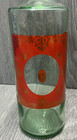 Vintage Apothecary Glass Bottle Green Red Graphic Retro Decor Display