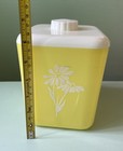 Vtg Yellow Daisy Lustro Ware Plastic Canister Set Of 3 Retro Mid Century Modern