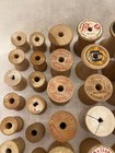 Lot Of 151 Vintage Empty Wooden Sewing Thread Spools Various Brands   Sizes