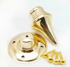 Collectible Pickelhaube Striped Spike Holder German Metal Craft Leather Helmet