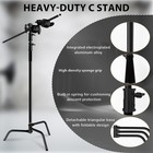 C Stand With Boom Arm  Photography Light Stand Kit - Heavy Duty C-stand With    