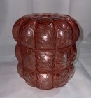 Vintage Art Deco Frankart Style Pink Cranberry Crackle Glass Lamp Globe Shade 3   