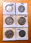 Canada 5 Cents  05 Nickels 6x Five Cent Canadian Coins 5   Coin 1944 1945 1949  