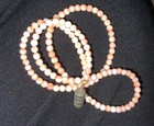 Angel Skin Natural Coral Necklace Dainty 2 5mm Bead Soft Pink Choker 16    Japan