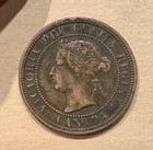 1882 H Large Cent Canada Xf Circulated