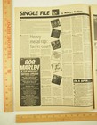 Bob Marley Wailers Uprising 1980 Concert Tour Vtg Original Uk Print Newspaper Ad