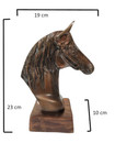 Horse Head Metal Statue Desk Shelf Decoration Figurine Copper Antique Finish 9 
