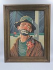 Vintage Emmet Kelly Paint By Numbers  sad Clowns  Framed Set
