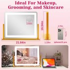 Hnv Large Hollywood Makeup Mirror Lights 22 X 17 Lighted Vanity Mirror 3 Color