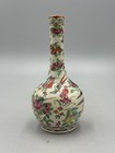 Antique 19th C Chinese Famille Rose Canton Porcelain Vase Gilt Tianqiuping 6 5  