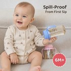 Ppsu Baby Straw Cup Stage 1 6m Plus 6oz Spill Proof Aqua Green Training Bottle