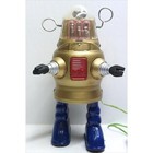 Tin Toy  Hahatoy Piston Action Robot Gold Remote Control Reproduction