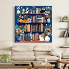 Diamond Art Kits For Adults Beginner  Cat Bookshelf Library Diy Modern Dp01765
