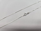 925 Sterling Silver Very Fine Thin Box Chain Necklace Women 0 7mm 16  To 18 