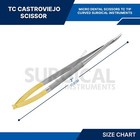 T c Castroviejo Scissors 7  Curved Surgical Stainless Dental Premium Grade