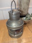 Vintage Brass Nautical Port   Starboard Kerosene Lantern   5 Sided