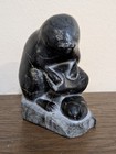 Vintage 60 s Inuit Carved Soapstone Eskimo Signed Adamie An  e9-1355