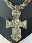 Vintage Necklace Silver 925 Jesus Pendent Jewelry Saints Orthodox Archangel Rare